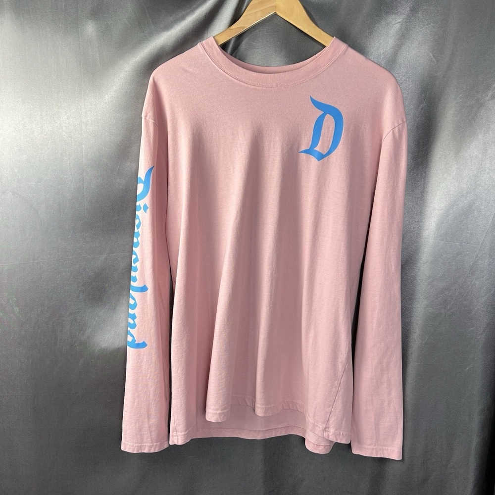 Disney Parks Disneyland Resort + D Logo Long Sleeve Shirt Pink Adult Sz XL Fall - Picture 2 of 8
